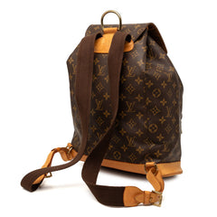 ルイ ヴィトン モノグラム モンスリGM リュック バックパック 巾着 M51135 ブラウン PVC レザー レディース LOUIS VUITTON 【中古】