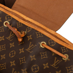 ルイ ヴィトン モノグラム モンスリGM リュック バックパック 巾着 M51135 ブラウン PVC レザー レディース LOUIS VUITTON 【中古】