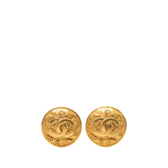 シャネル ココマーク ラウンド イヤリング 96A刻印 ヴィンテージ ゴールド メッキ レディース CHANEL 【中古】