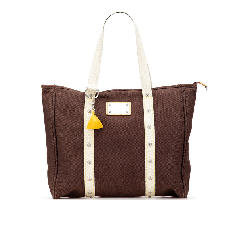 ルイ ヴィトン アンティグア カバ GM ルイヴィトンカップ トートバッグ M80662 ブラウン ホワイト キャンバス レディース LOUIS VUITTON 【中古】