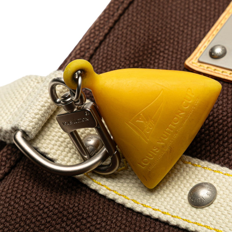 ルイ ヴィトン アンティグア カバ GM ルイヴィトンカップ トートバッグ M80662 ブラウン ホワイト キャンバス レディース LOUIS VUITTON 【中古】