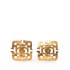 シャネル ココマーク ヴィンテージ スクエア イヤリング ゴールド メッキ レディース CHANEL 【中古】