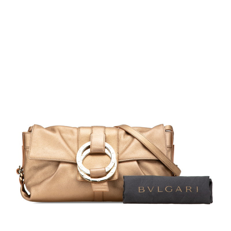 ブルガリ チャンドラ 斜め掛け ショルダーバッグ ゴールド レザー レディース BVLGARI 【中古】