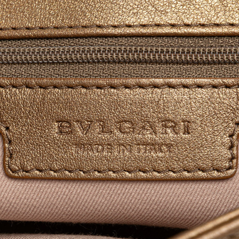 ブルガリ チャンドラ 斜め掛け ショルダーバッグ ゴールド レザー レディース BVLGARI 【中古】