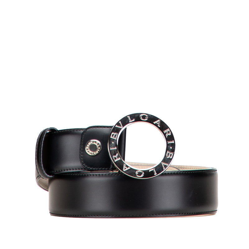 ブルガリ ブルガリブルガリ ベルト サイズ：44/110 ブラック レザー レディース BVLGARI 【中古】