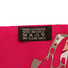 エルメス ツイリー Tout en Carre～ 全てはカレの中に～ スカーフ ピンク マルチカラー シルク レディース HERMES 【中古】