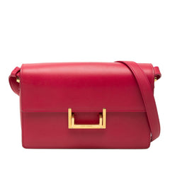 サンローラン クラシック ルル 斜め掛け ショルダーバッグ 318025 レッド レザー レディース SAINT LAURENT 【中古】