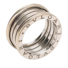 ブルガリ ビーゼロワン B-Zero1 4バンド リング 指輪 #56 シルバー K18WG ホワイトゴールド 750 レディース BVLGARI 中古