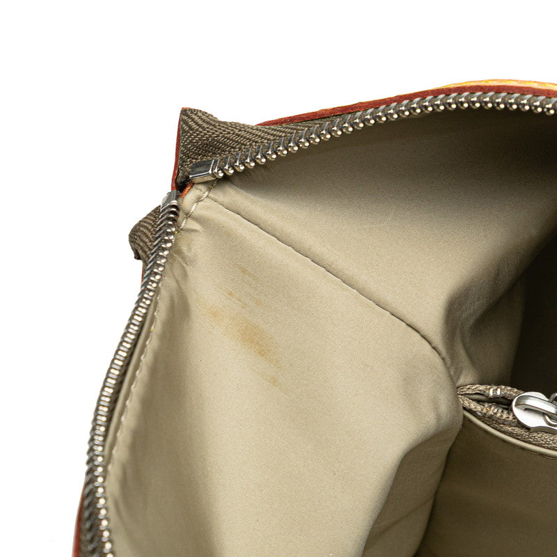ルイ ヴィトン ダミエ ジェアン トゥルース アルバトロス ポーチ M93089 テール カーキ キャンバス レザー レディース LOUIS VUITTON 【中古】