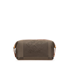 ルイ ヴィトン ダミエ ジェアン トゥルース アルバトロス ポーチ M93089 テール カーキ キャンバス レザー レディース LOUIS VUITTON 【中古】
