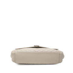 サンローラン クラシック モノグラム ハンドバッグ チェーンショルダーバッグ 2WAY 392738 グレー レザー レディース SAINT LAURENT 【中古】