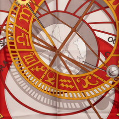 エルメス カレ90 MECANIQUE DU TEMPS 時の仕掛け スカーフ ブラウン マルチカラー シルク レディース HERMES 【中古】