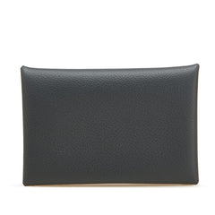 エルメス カルヴィ コインケース カードケース 名刺入れ グレー ヴォーエプソン レディース HERMES 【中古】