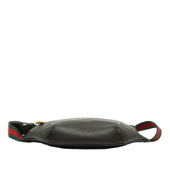 グッチ シェリーライン ボディバッグ ウエストバッグ 527792 ブラック レザー レディース GUCCI 中古