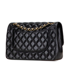 シャネル マトラッセ ココマーク Wフラップ チェーン ショルダーバッグ ハンドバッグ ブラック ラムスキン レディース CHANEL 【中古】