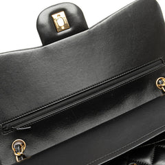 シャネル マトラッセ ココマーク Wフラップ チェーン ショルダーバッグ ハンドバッグ ブラック ラムスキン レディース CHANEL 【中古】
