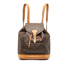 ルイ ヴィトン モノグラム モンスリMM リュック バックパック M51136 ブラウン PVC レザー レディース LOUIS VUITTON 中古