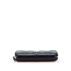 シャネル マトラッセ クラシック ジップコインパース ココマーク コインケース AP0216 ブラック ラムスキン レディース CHANEL 【中古】