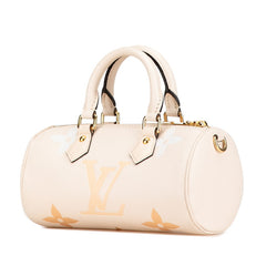 ルイ ヴィトン モノグラム アンプラント パピヨンBB ハンドバッグ ショルダーバッグ 2WAY M45708 クレーム サフラン グレインカーフレザー レディース LOUIS VUITTON 【中古】