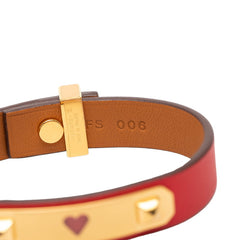 エルメス アスドゥクール ブレスレット サイズ：T2 レッド ヴォースイフト レディース HERMES 【中古】