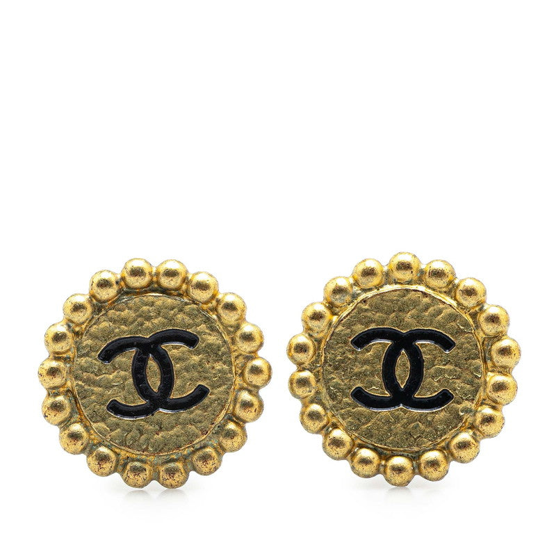 シャネル ヴィンテージ ココマーク ラウンド イヤリング ゴールド メッキ レディース CHANEL 【中古】