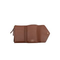 ルイ ヴィトン モノグラム ポルトフォイユ ヴィクトリーヌ 三つ折り財布 M62472 ブラウン PVC レザー レディース LOUIS VUITTON 【中古】