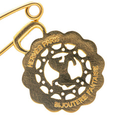 エルメス 馬 ホース モチーフ ピンブローチ ゴールド メッキ レディース HERMES 【中古】