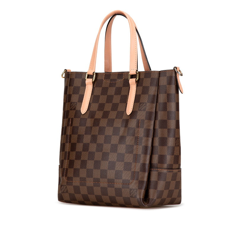 ルイ ヴィトン ダミエ ベルモントBB トートバッグ ショルダーバッグ 2WAY N60297 ブラウン ピンク PVC レザー レディース LOUIS VUITTON 【中古】