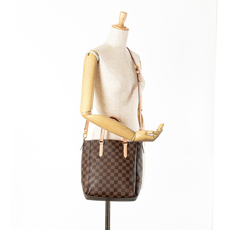 ルイ ヴィトン ダミエ ベルモントBB トートバッグ ショルダーバッグ 2WAY N60297 ブラウン ピンク PVC レザー レディース LOUIS VUITTON 【中古】