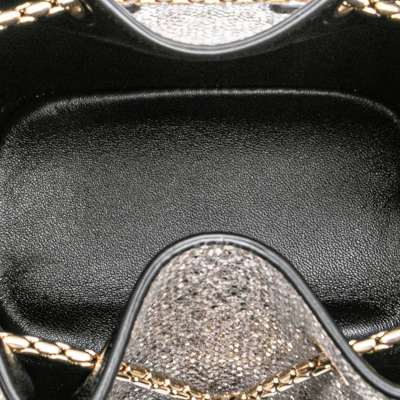 ブルガリ セルペンティフォーエバー バケットバッグ ショルダーバッグ シルバー レザー レディース BVLGARI 【中古】