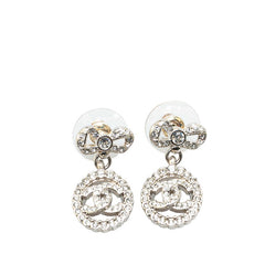 シャネル ココマーク リボン モチーフ ラインストーン スタッドピアス シルバー メタル レディース CHANEL 【中古】
