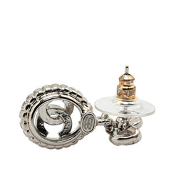 シャネル ココマーク リボン モチーフ ラインストーン スタッドピアス シルバー メタル レディース CHANEL 【中古】