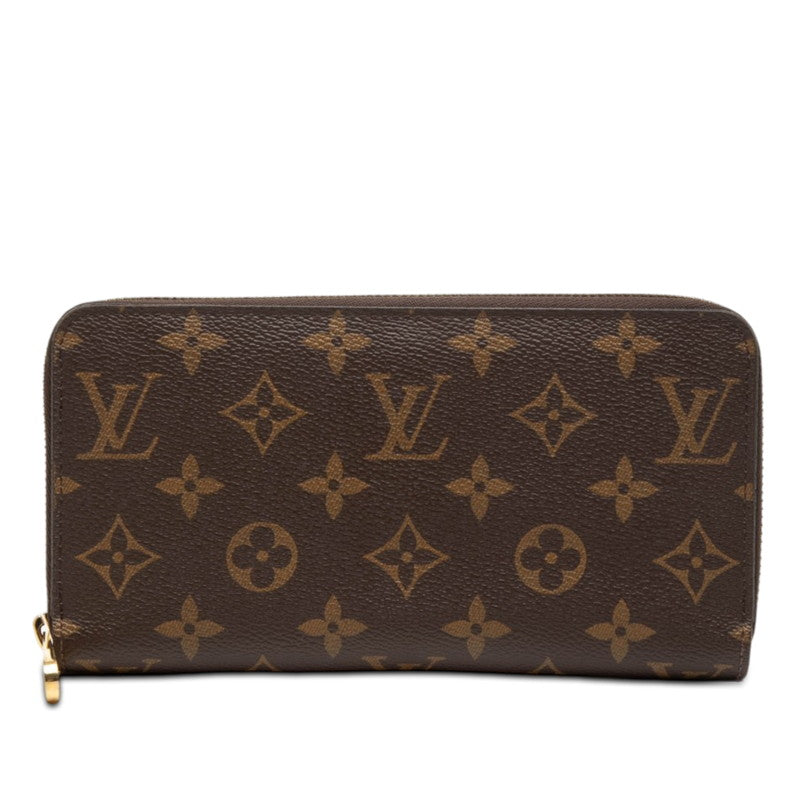 ルイ ヴィトン モノグラム ジッピーウォレット ラウンドファスナー 長財布 M60017 ブラウン PVC レディース LOUIS VUITTON 【中古】