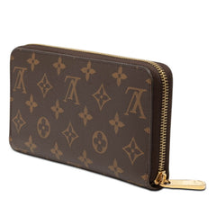 ルイ ヴィトン モノグラム ジッピーウォレット ラウンドファスナー 長財布 M60017 ブラウン PVC レディース LOUIS VUITTON 【中古】