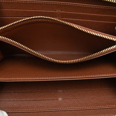 ルイ ヴィトン モノグラム ジッピーウォレット ラウンドファスナー 長財布 M60017 ブラウン PVC レディース LOUIS VUITTON 【中古】