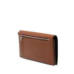 ロエベ アナグラム クラッチバッグ セカンドバッグ マルチケース ブラウン レザー メンズ LOEWE 【中古】