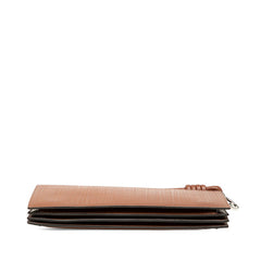 ロエベ アナグラム クラッチバッグ セカンドバッグ マルチケース ブラウン レザー メンズ LOEWE 【中古】