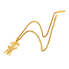 シャネル ヴィンテージ ココマーク ローグ チェーン ネックレス ゴールド メッキ レディース CHANEL 【中古】