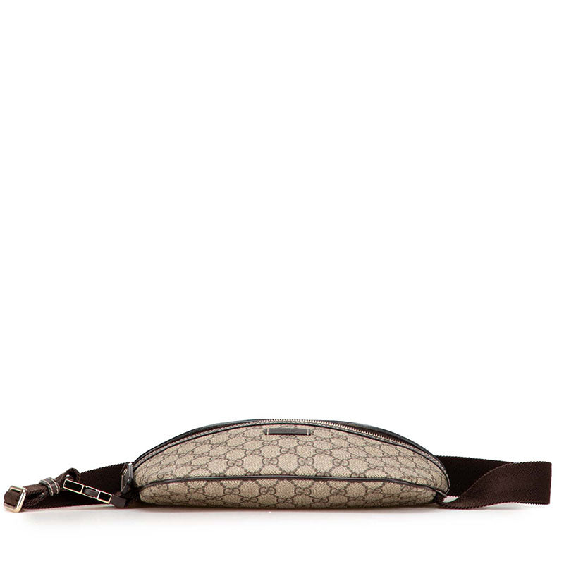グッチ GGスプリーム ウエストバッグ ボディバッグ 233269 ベージュ ブラウン PVC レザー レディース GUCCI 【中古】