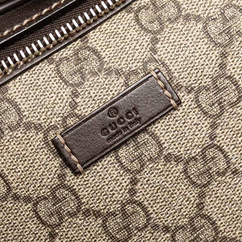 グッチ GGスプリーム ウエストバッグ ボディバッグ 233269 ベージュ ブラウン PVC レザー レディース GUCCI 【中古】