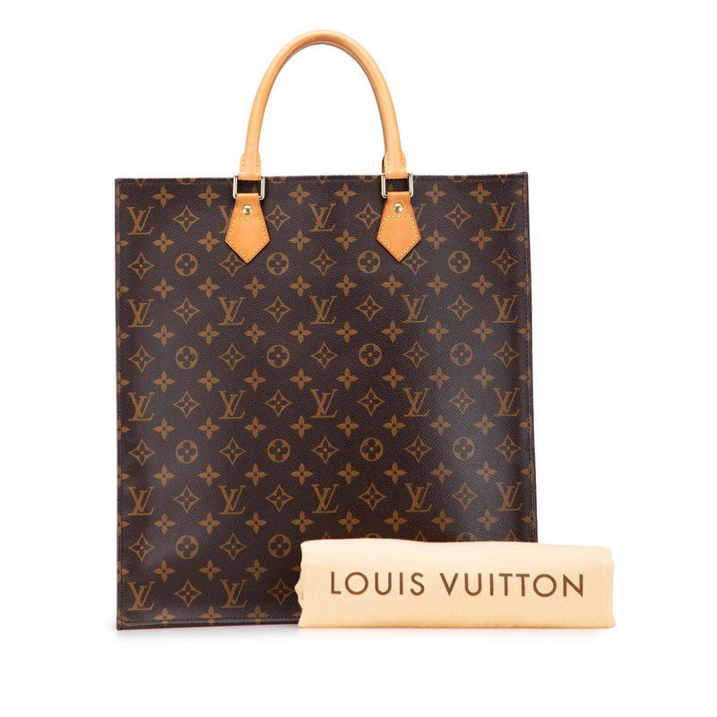 ルイ ヴィトン モノグラム サックプラ ハンドバッグ トートバッグ M51140 ブラウン PVC レザー レディース LOUIS VUITTON 【中古】