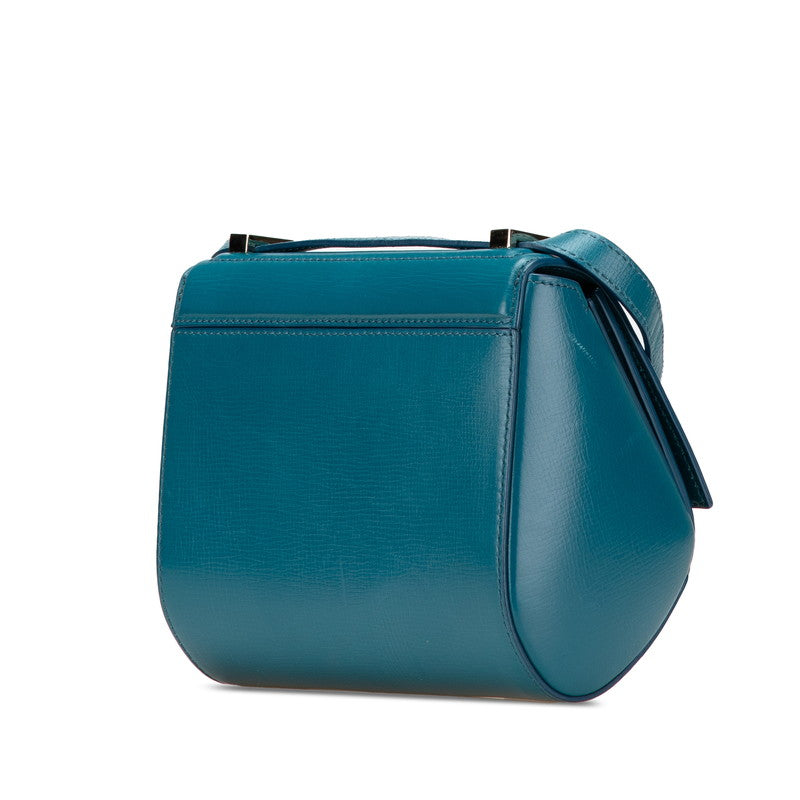 ジバンシー パンドラボックス ミニ 斜め掛け ショルダーバッグ ブルー レザー レディース Givenchy 【中古】
