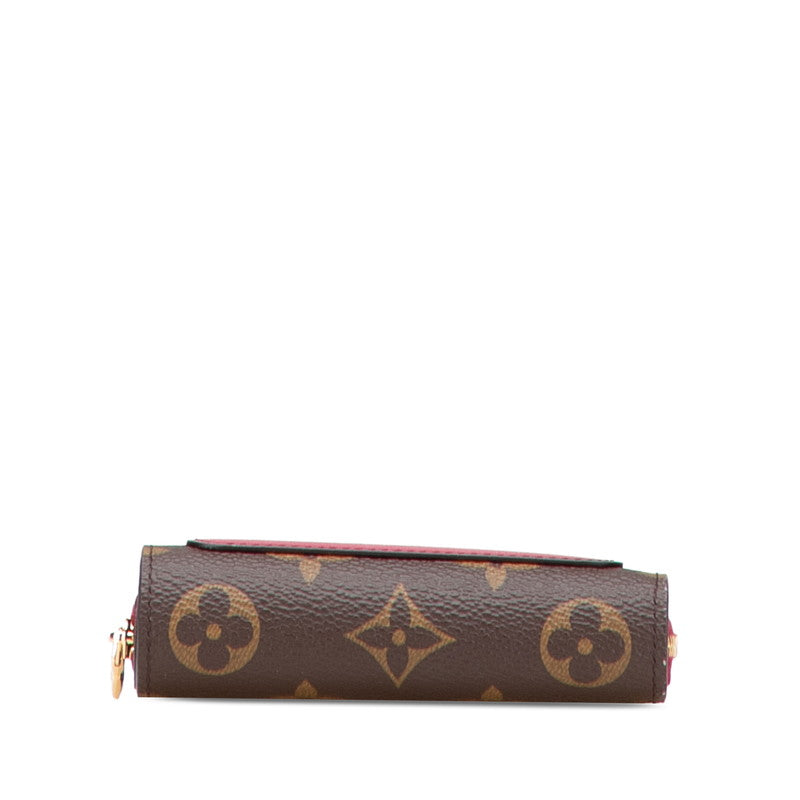 ルイ ヴィトン モノグラム ポルトフォイユ ルー 二つ折り財布 M82377 ブラウン フューシャ PVC レディース LOUIS VUITTON 【中古】