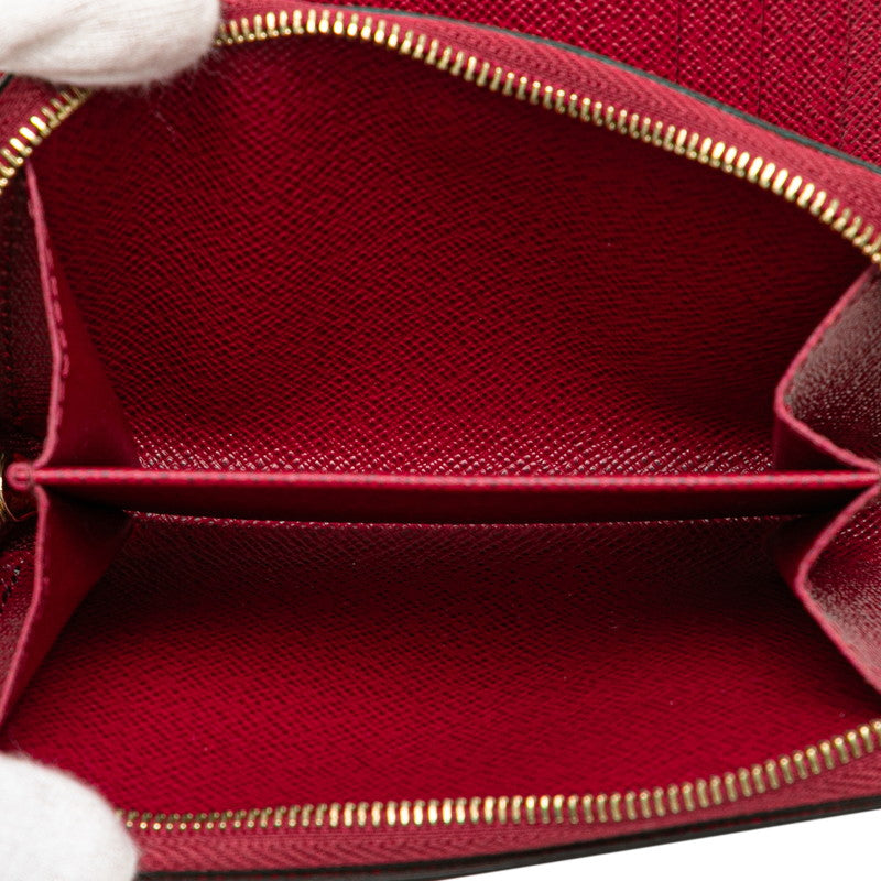 ルイ ヴィトン モノグラム ポルトフォイユ ルー 二つ折り財布 M82377 ブラウン フューシャ PVC レディース LOUIS VUITTON 【中古】