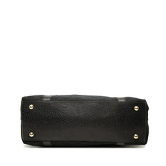 グッチ GGキャンバス ハンドバッグ ショルダーバッグ 2WAY 141470 ブラック キャンバス レザー レディース GUCCI 中古