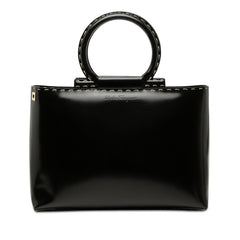 サルヴァトーレフェラガモ ハンドバッグ ブラック レザー レディース Salvatore Ferragamo 【中古】