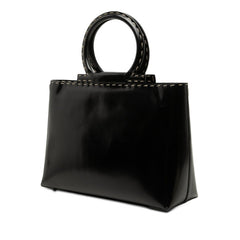 サルヴァトーレフェラガモ ハンドバッグ ブラック レザー レディース Salvatore Ferragamo 【中古】