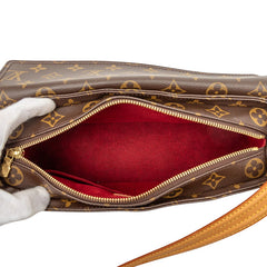 ルイ ヴィトン モノグラム ヴィバ シテMM ショルダーバッグ M51164 ブラウン PVC レザー レディース LOUIS VUITTON 【中古】