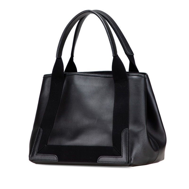 バレンシアガ ネイビーカバス S ハンドバッグ 339933 ブラック レザー レディース BALENCIAGA 【中古】