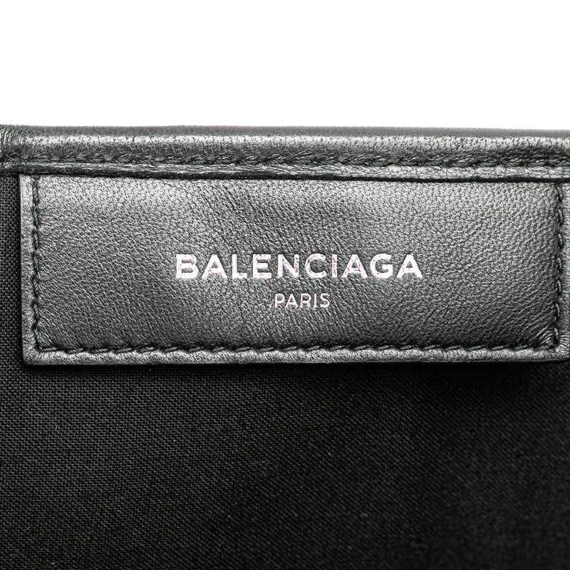 バレンシアガ ネイビーカバス S ハンドバッグ 339933 ブラック レザー レディース BALENCIAGA 【中古】